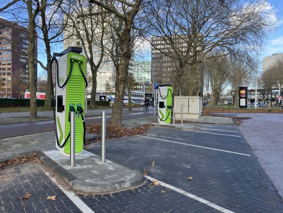 Allego EV charging station in Amsterdam Zuid